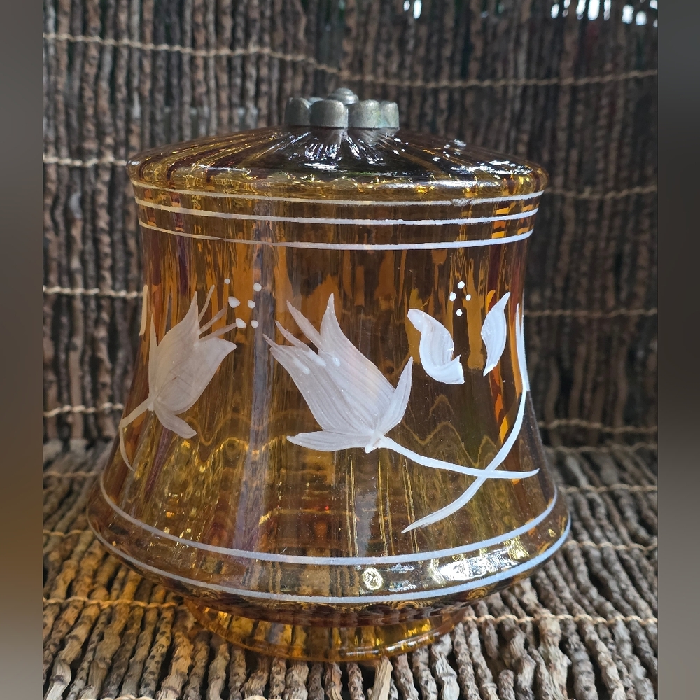 Rare Vintage Accurate Casting Co. Honey Amber Glass Lamp Shade/ceiling